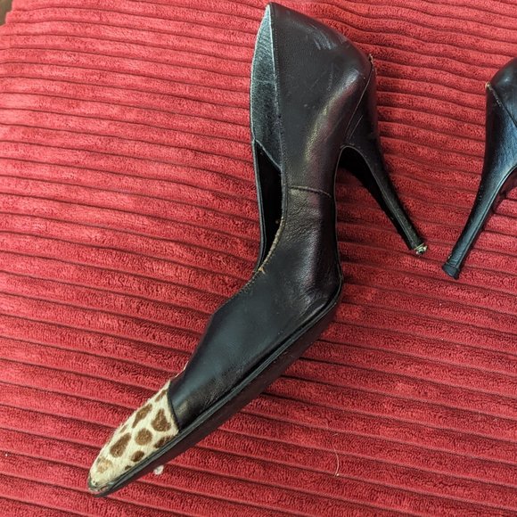 Underground Shoes Animal Print Winklepicker Court Pumps Imperfect Please Read - Picture 7 of 13